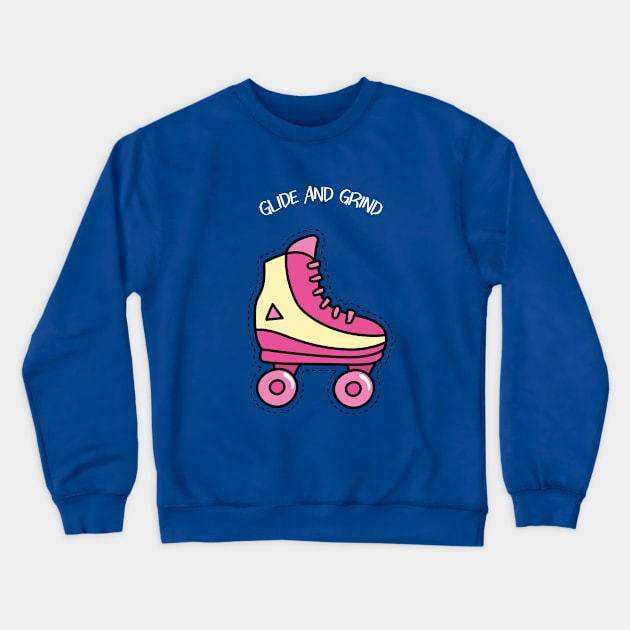 Glide and Grind Rollerblading Crewneck Sweatshirt by VOIX Designs